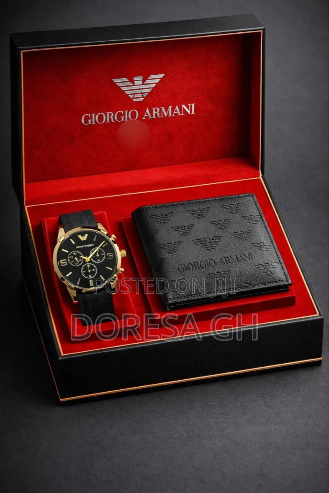 Premium Giorgio Armani Watch Wallet Gift Set for Men – Luxury Set