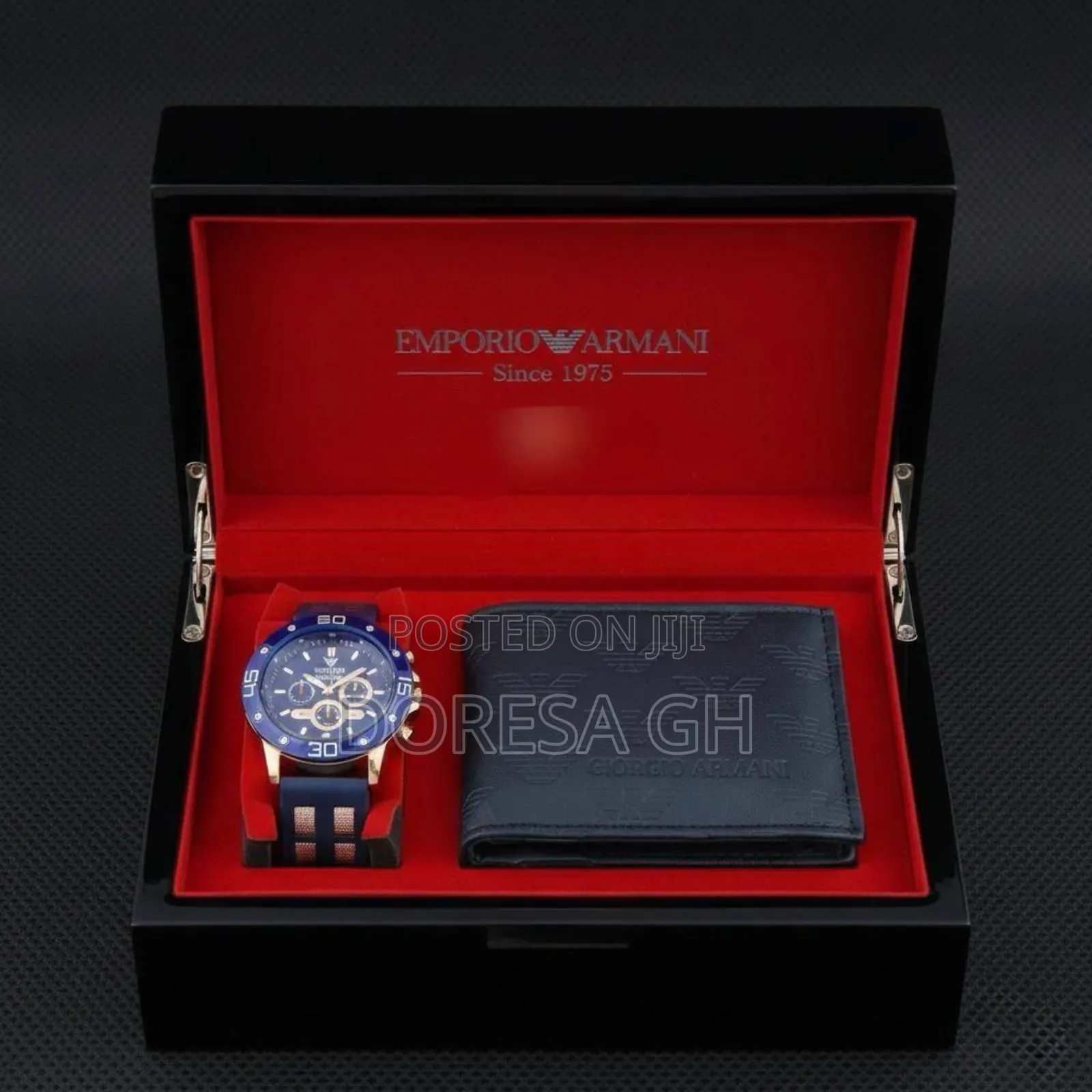 Premium Giorgio Armani Watch Wallet Gift Set for Men – Luxury Set