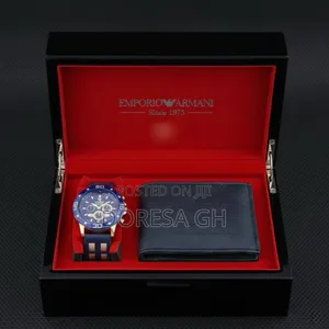Premium Giorgio Armani Watch Wallet Gift Set for Men – Luxury Set