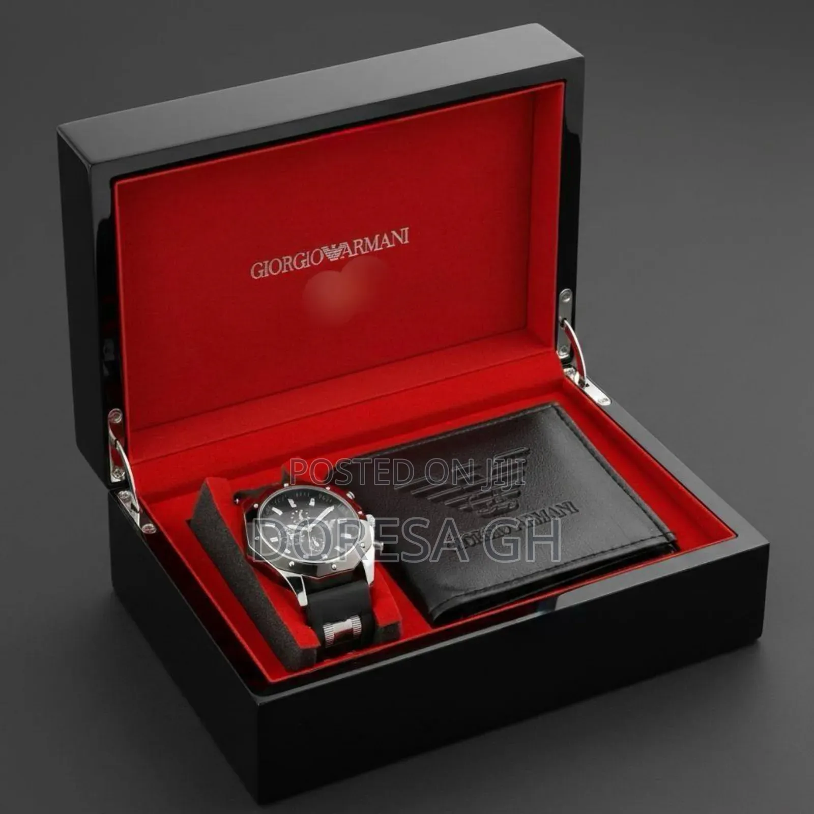 Premium Giorgio Armani Watch Wallet Gift Set for Men – Luxury Set