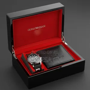 Premium Giorgio Armani Watch Wallet Gift Set for Men – Luxury Set