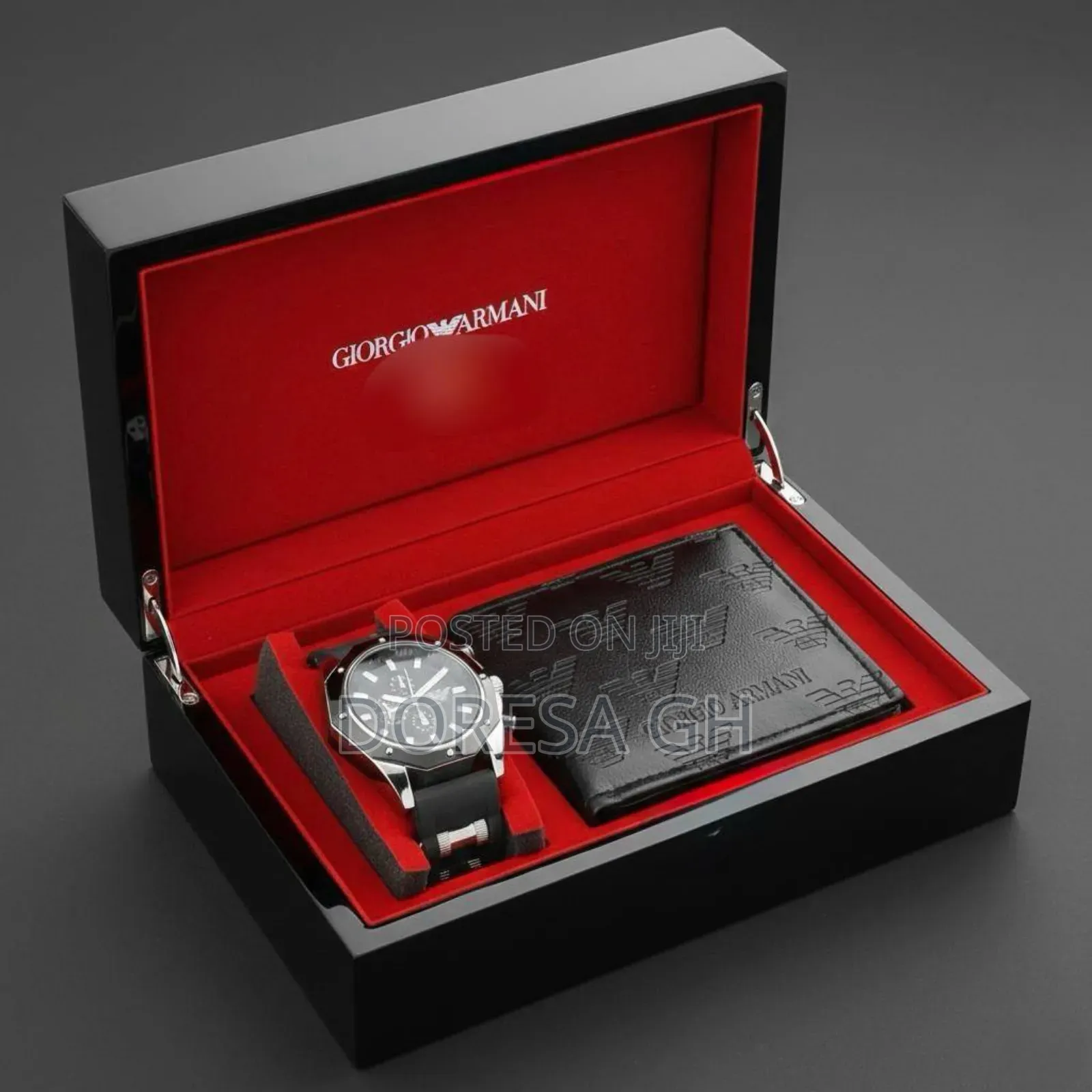 Premium Giorgio Armani Watch Wallet Gift Set for Men – Luxury Set