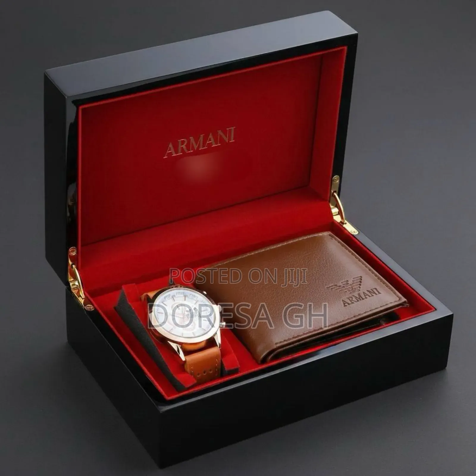 Premium Giorgio Armani Watch Wallet Gift Set for Men – Luxury Set
