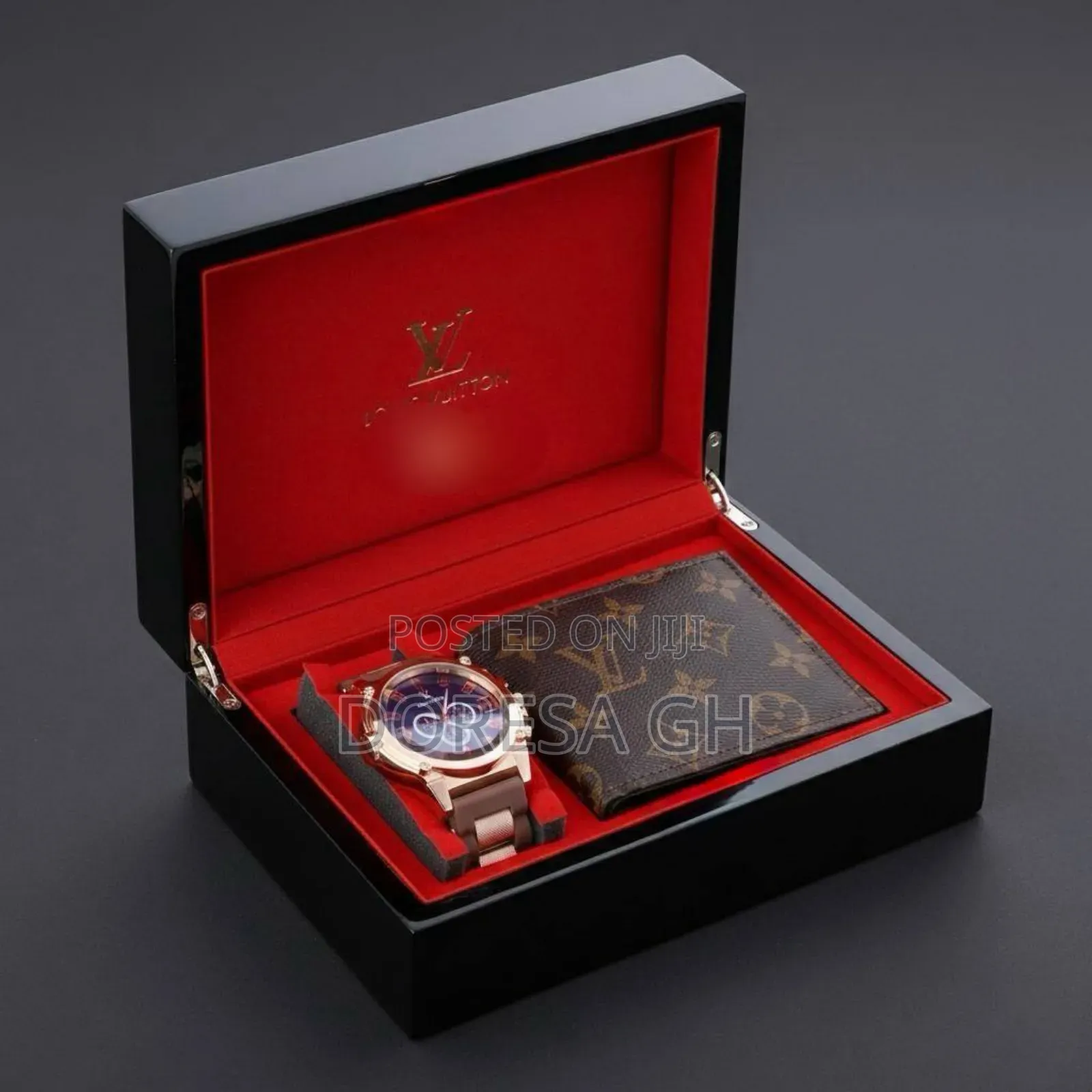 Premium Louis Vuitton Watch Wallet Gift Set for Men –Luxury Gift Set