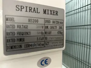 High Quality 200l Spiral Mixer/ Dough Mixer