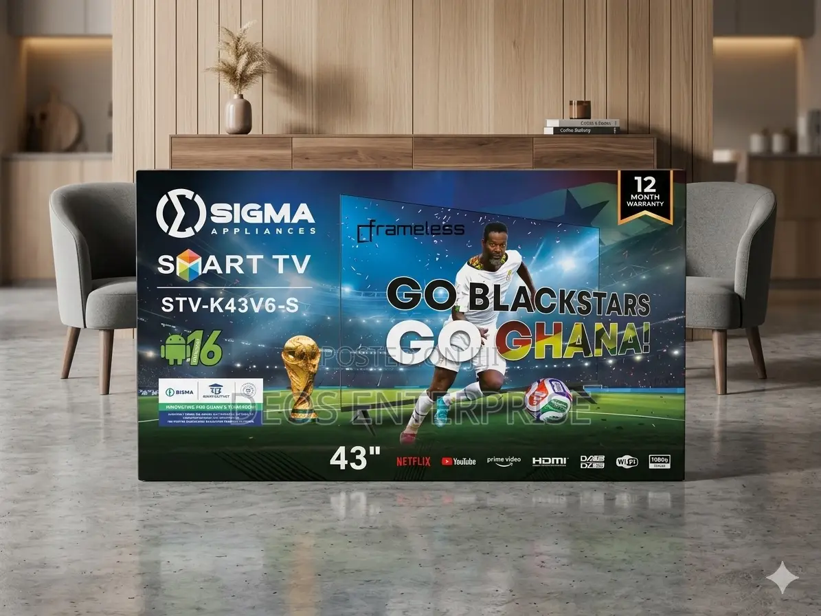Sigma 43" Smart Digital Tv With 12 Months Warranty