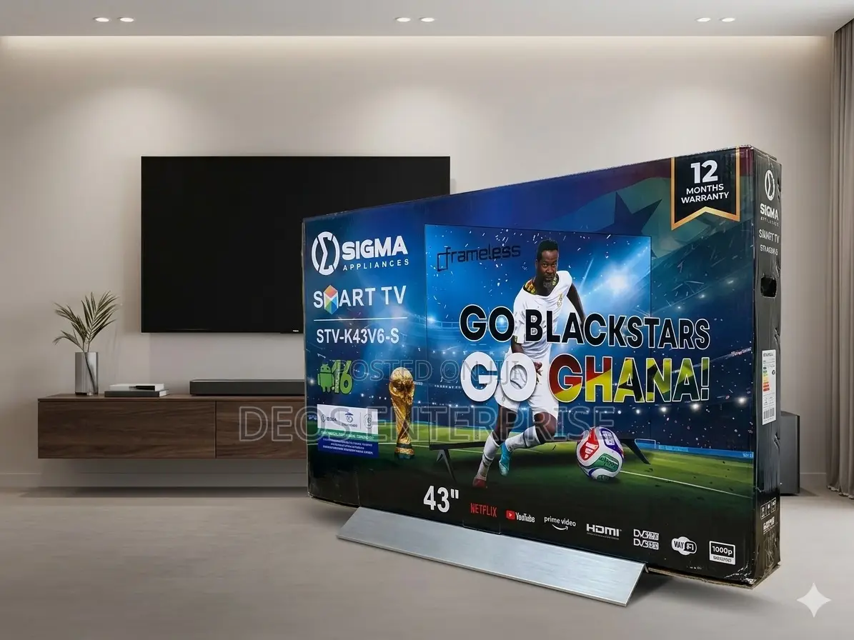 Sigma 43" Smart Tv (Model STV-K43v6-S) - Great Deal!