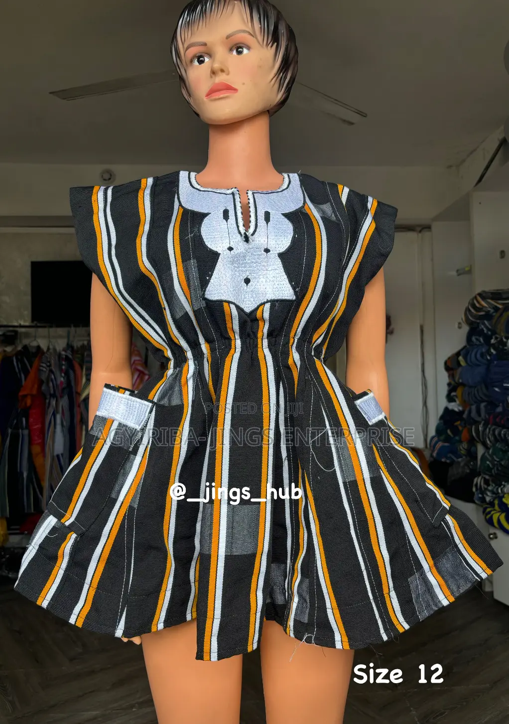 Ladies Smock Top in Black Shade