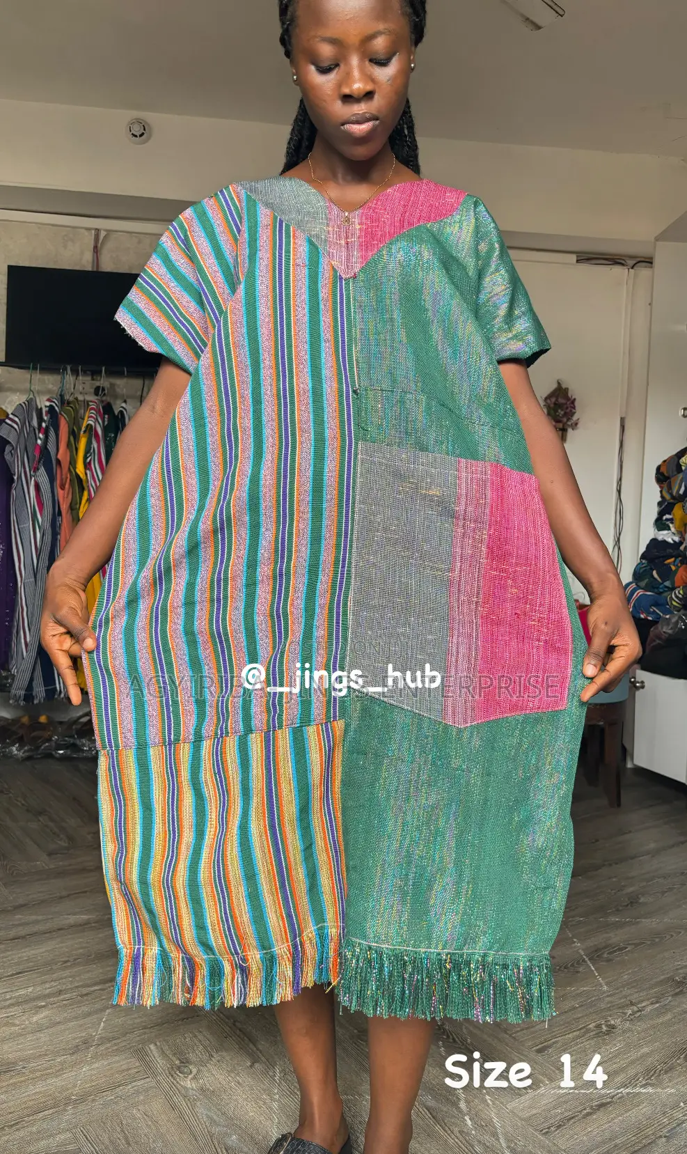 Ladies Smock Dresses in Strips