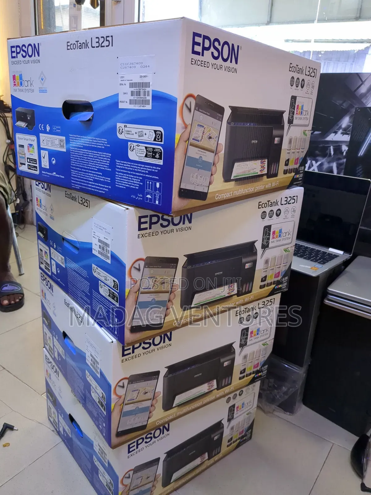 Epson Ecotank Home L3251 Wi‐Fi Ink Tank Printer | 3‐In‐1 Print/Scan