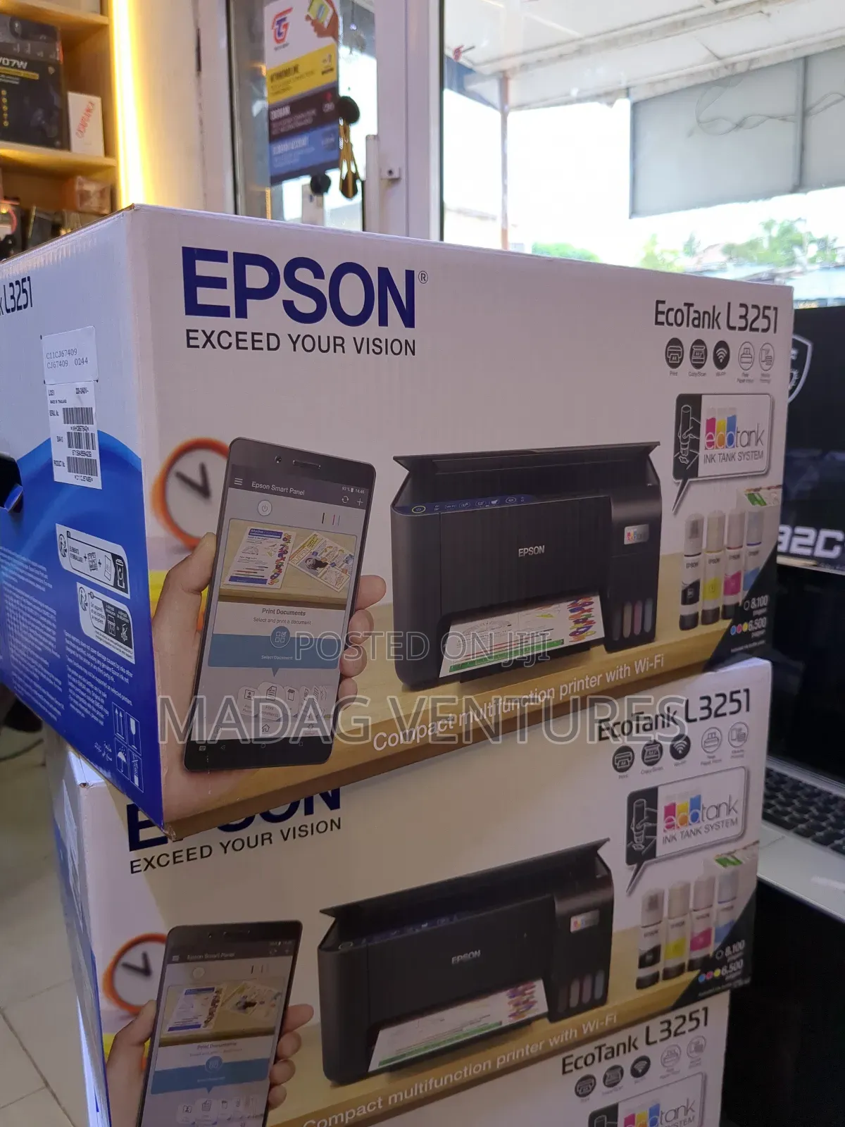 Epson Ecotank Home L3251 Wi‐Fi Ink Tank Printer | 3‐In‐1 Print/Scan