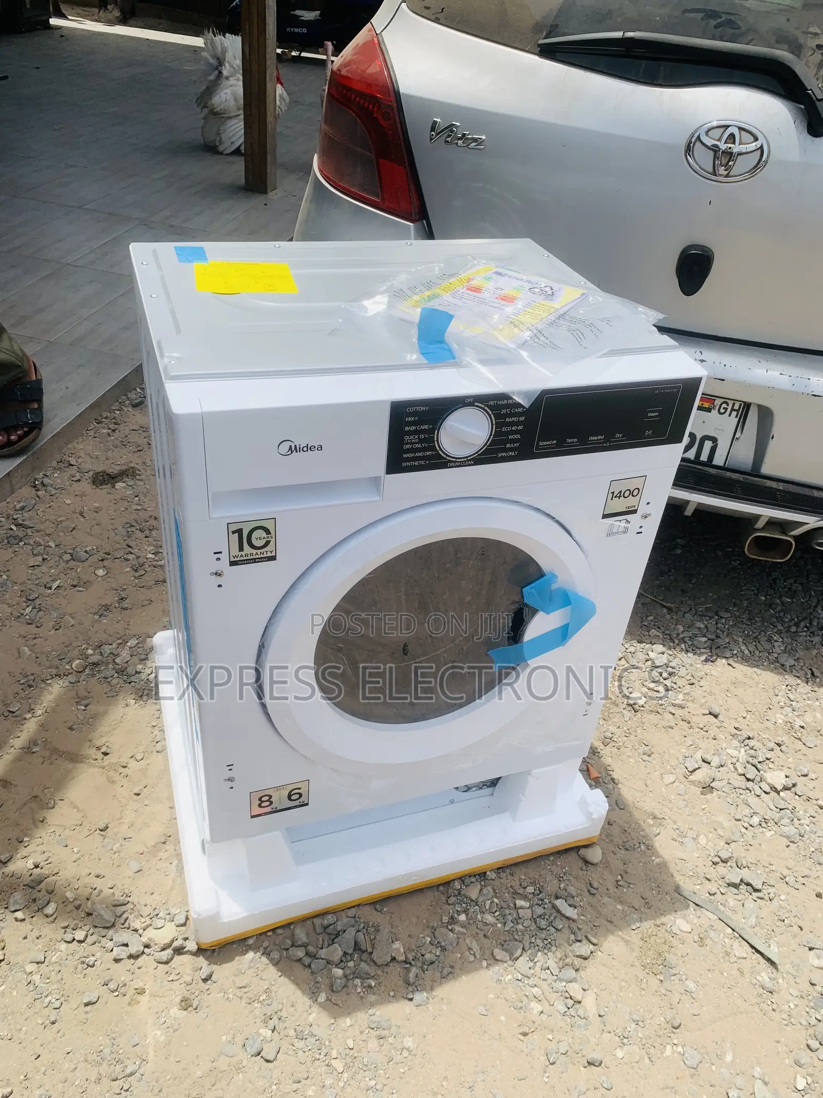 High Quality Mfa06d80b/W 8kg Front Load Full Automatic Midea