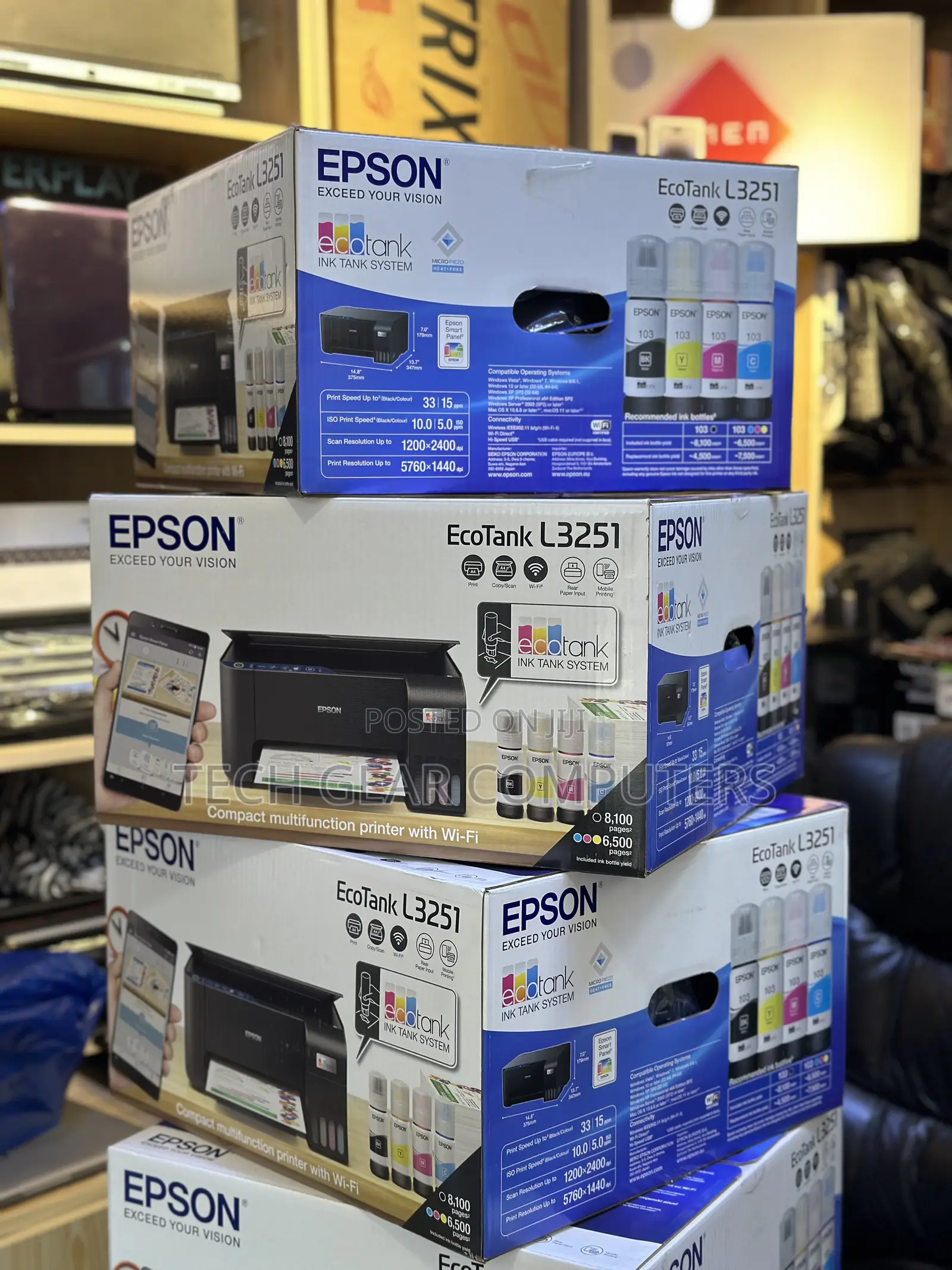 Epson Ecotank Home L3251 Wi‐Fi Ink Tank Printer | 3‐In‐1