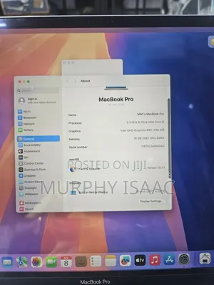 Laptop Apple MacBook 2019 16GB Intel Core i9 SSHD (Hybrid) 1T