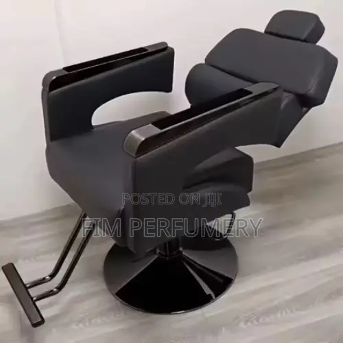 Black Hydraulic Reclining Hair Salon or Barber Chair.