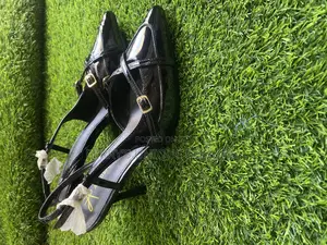 Midnight Gloss Slingback Heels