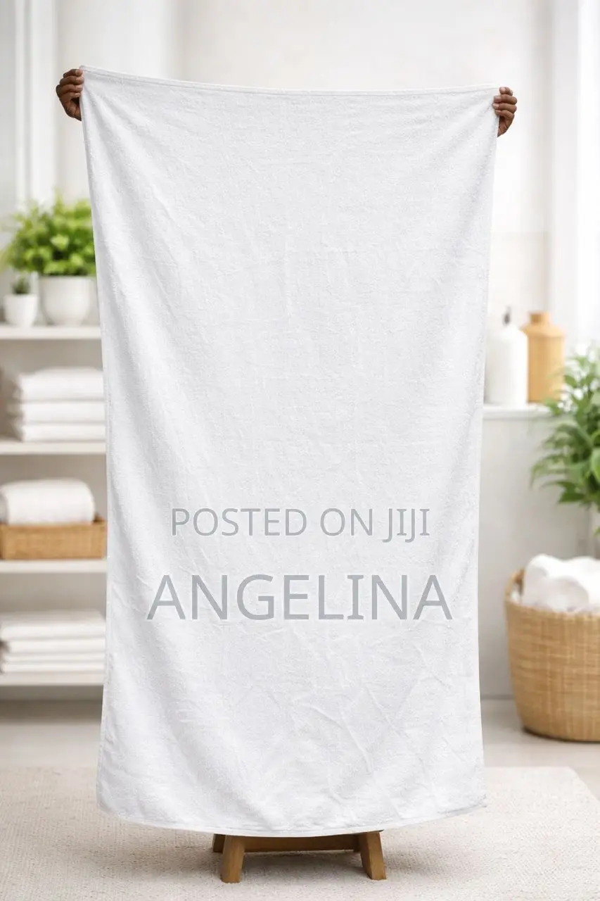 Plain White Cotton Towel Available Very Thick and Long To