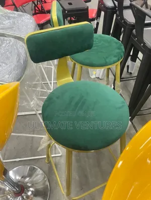Modern Green Velvet Bar Stool With Gold Frame