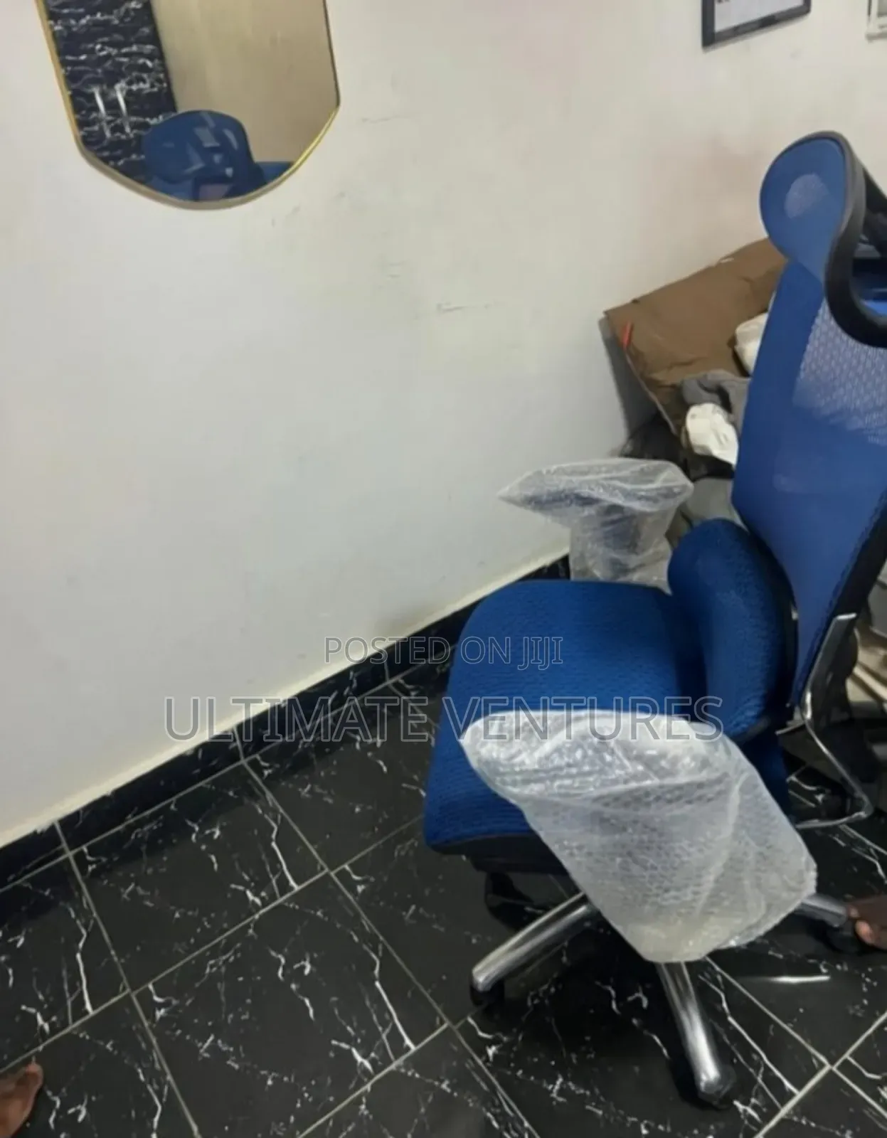 Ergonomic Blue Mesh Office Chair