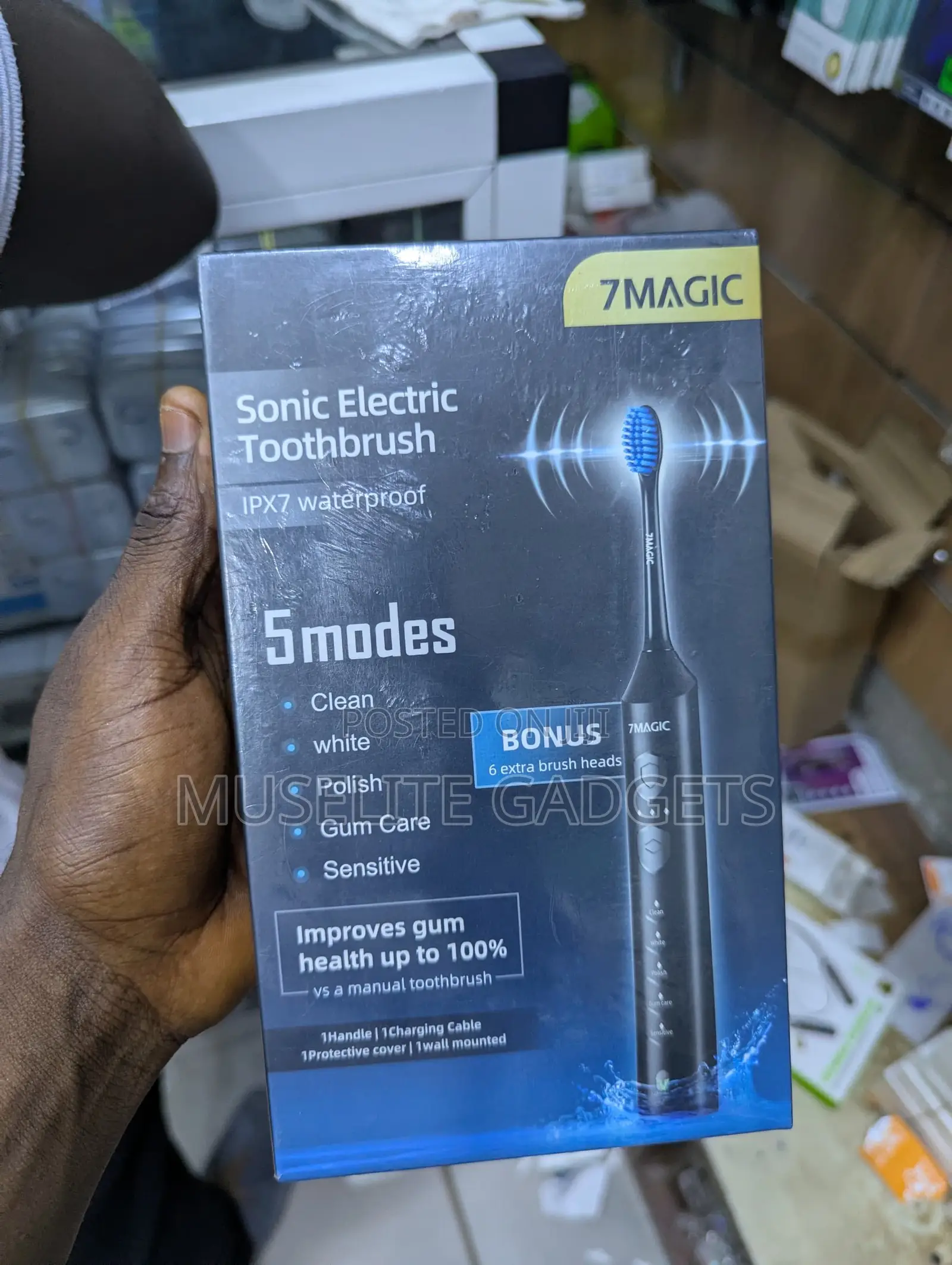 7magic Electric Toothbrush - Rechargeable Sonic Toothbrush