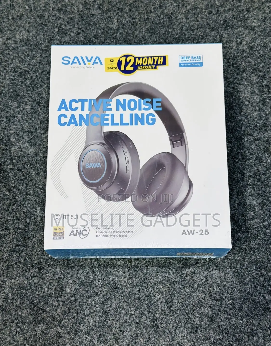 Saiya Aw25 Anc Wireless Headset - Hi-Res Audio Deep Bass