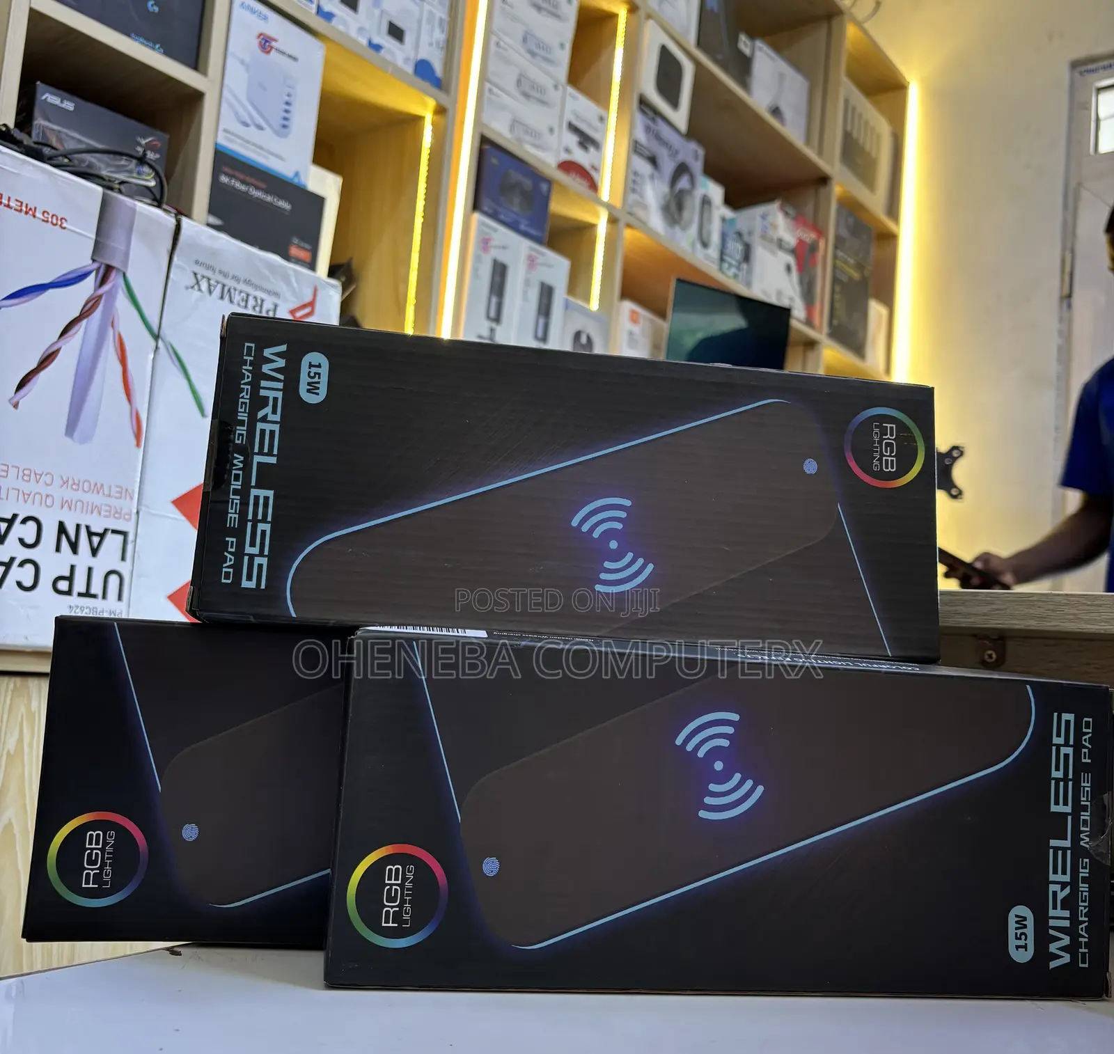 Wireless Charging RGB Gaming Mouse Pad 15w, Led Mouse Mat