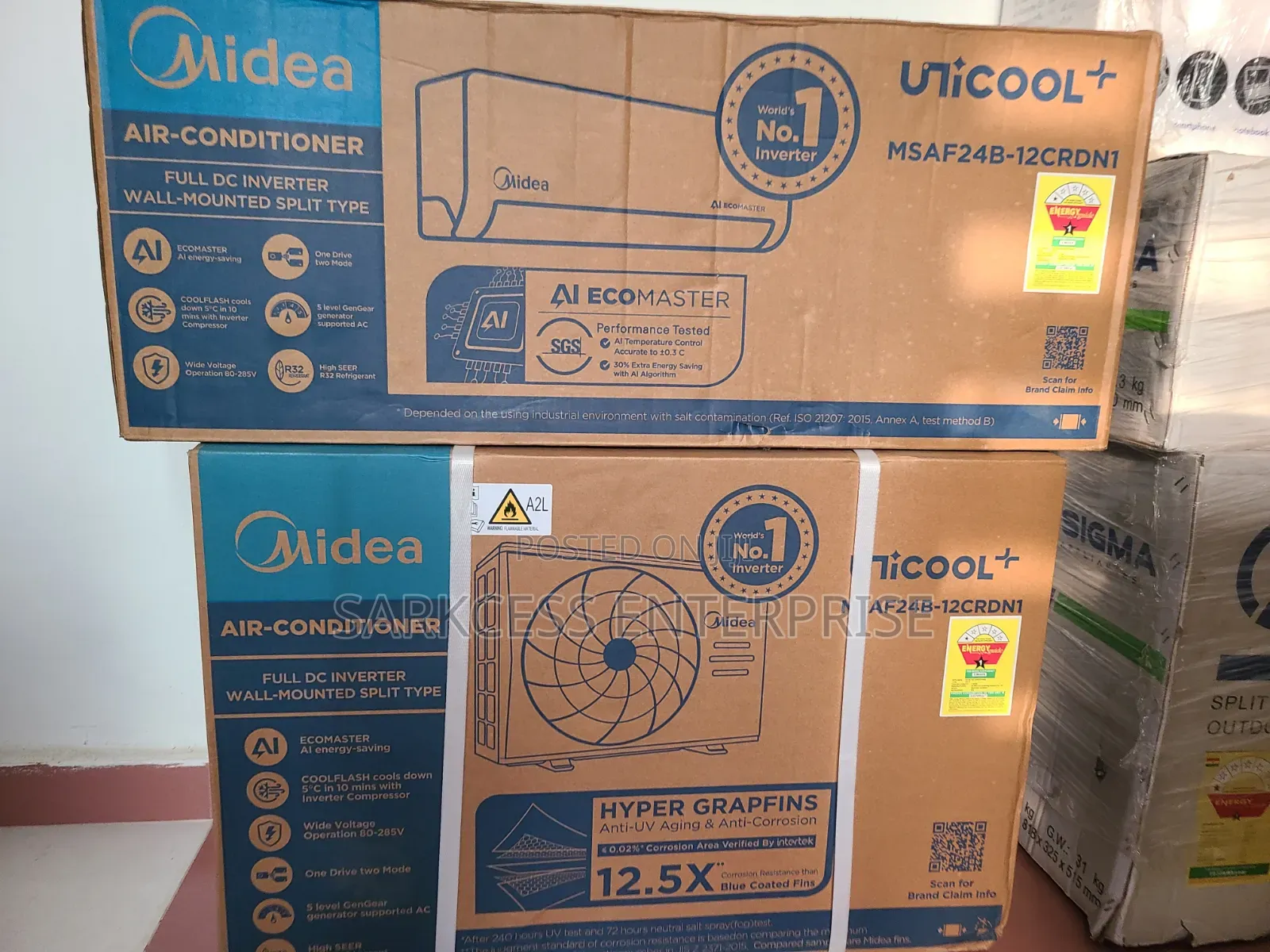 Midea Msaf24b-12crdn1 Split-inverter-r410-unicool-1.5hp-air Condition