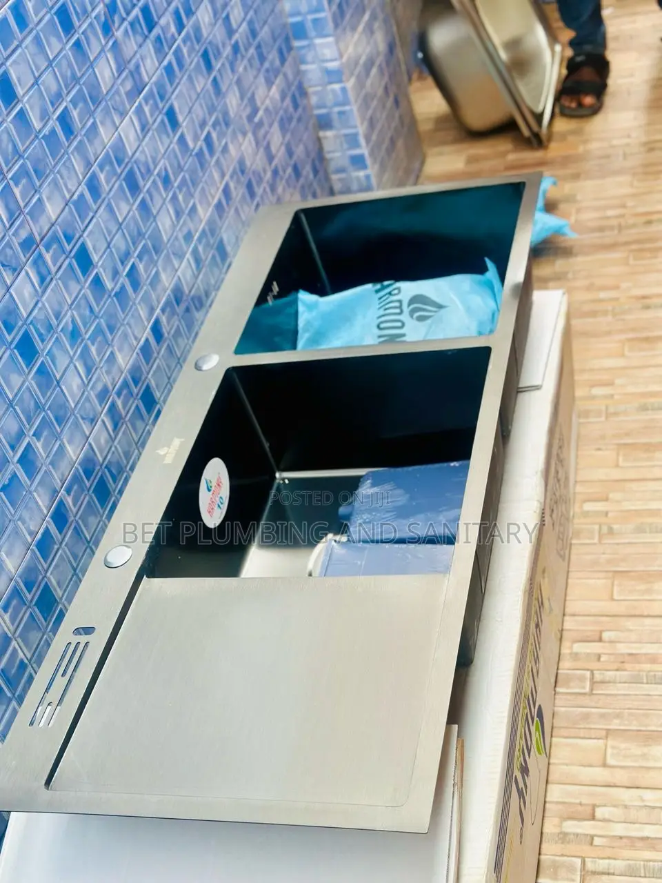 Double Bowl Kitchen Sink_two Bowl With Arm Sink Complete