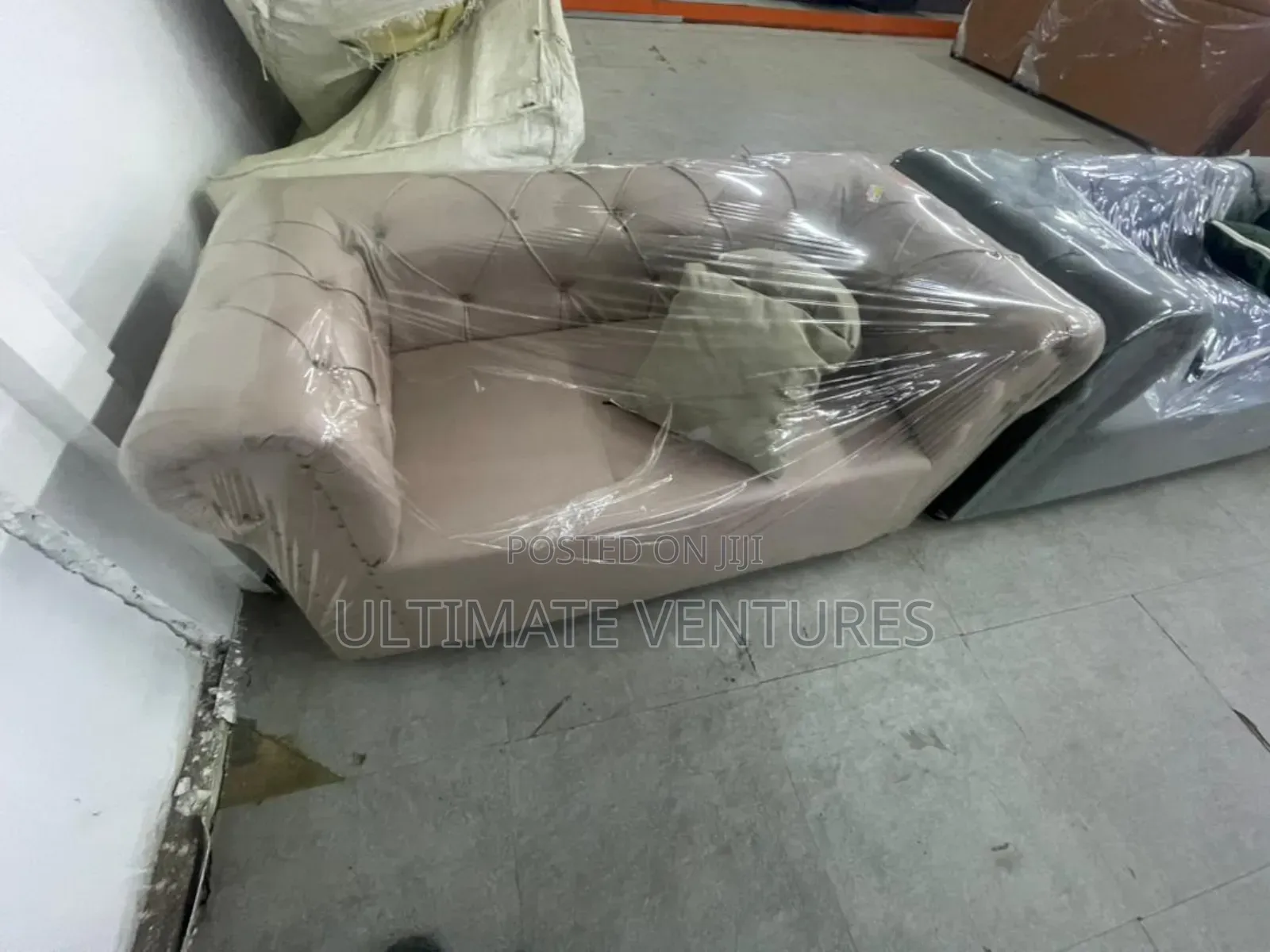 Beige Tufted Chesterfield Loveseat, Classic Elegance