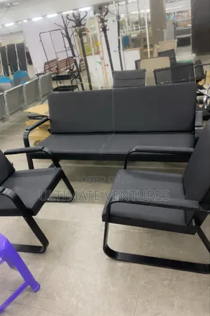 5-Seater Office Sofa Set . Modern Waiting Area Furniture