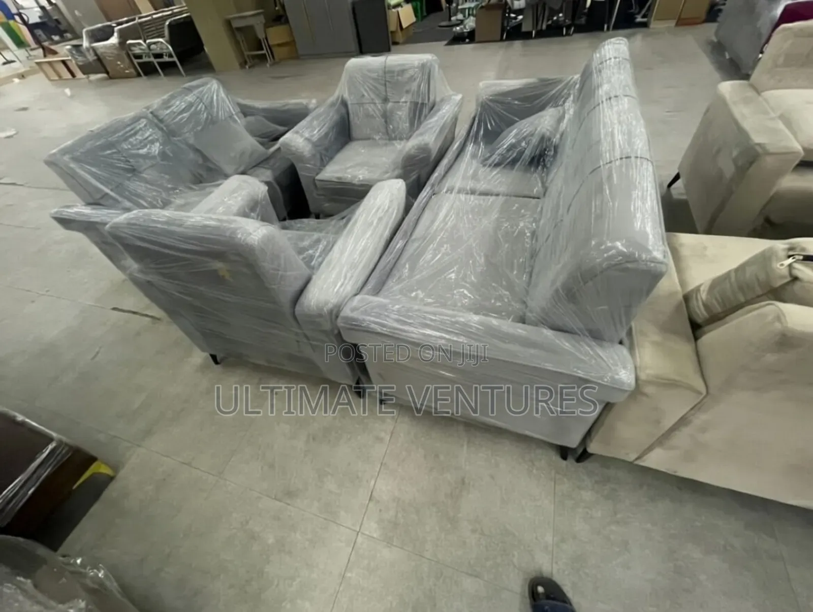 Modern Gray 3-Piece Living Room Sofa Set (Payment on Delivery)
