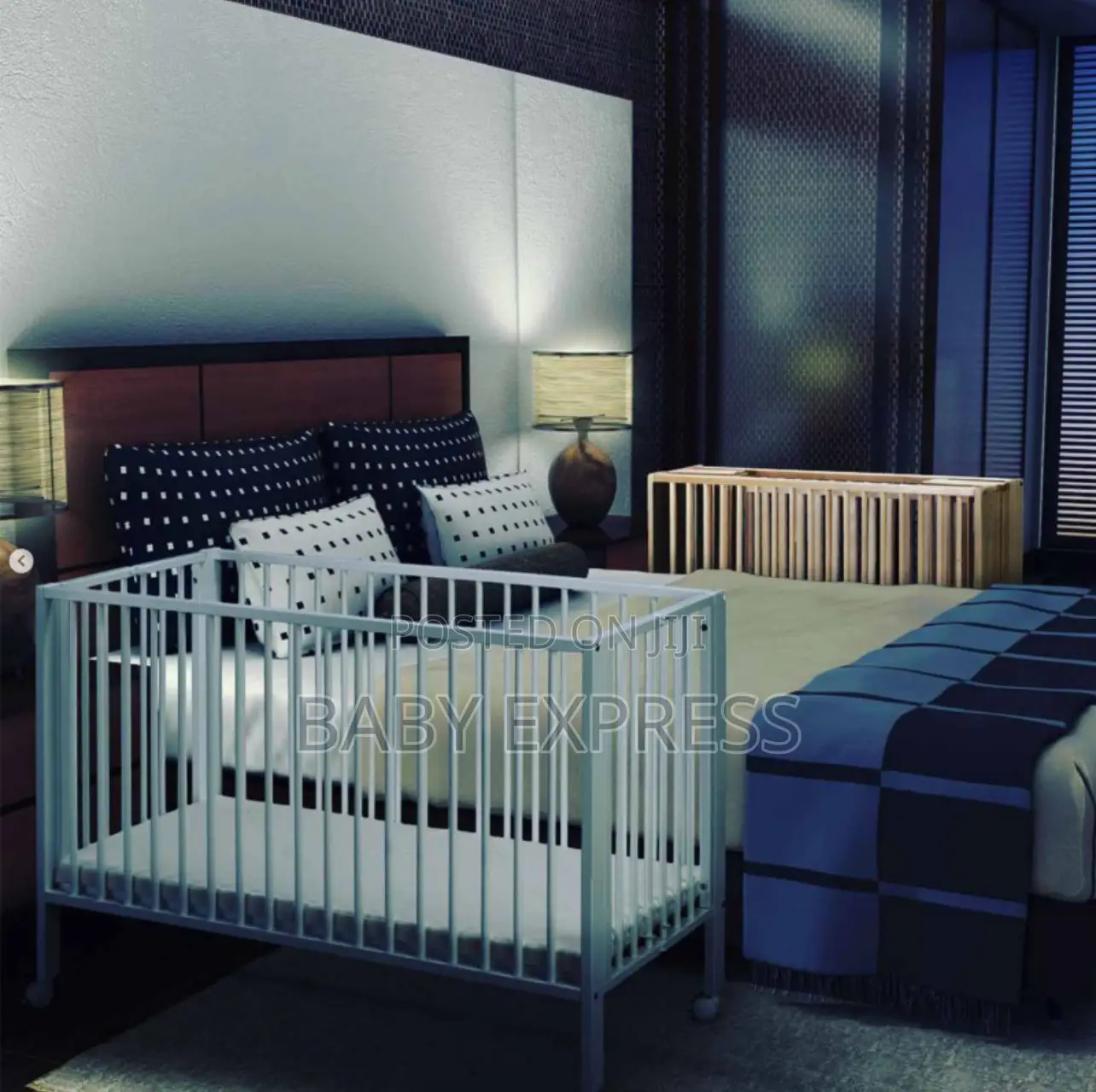 Foldable Wooden Baby Cot – Portable, Durable Space-Saving Infant Bed