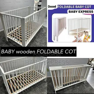 Foldable Wooden Baby Cot – Portable, Durable Space-Saving Infant Bed