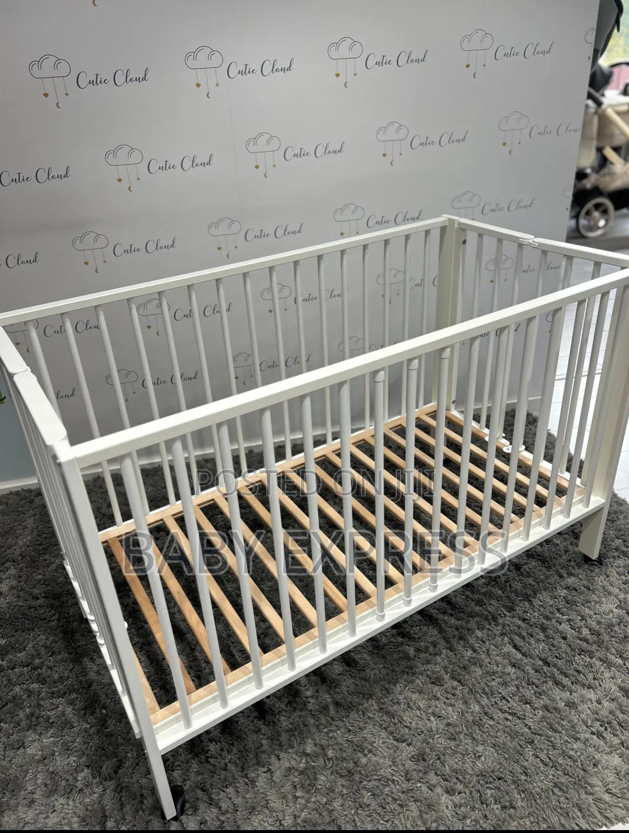 Foldable Wooden Baby Cot – Portable, Durable Space-Saving Infant Bed