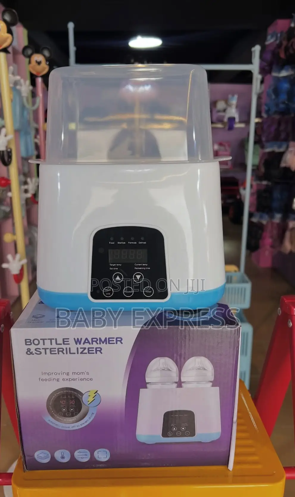 2-in-1 Baby Bottle Warmer Sterilizer Fast Heating Safe Sterilizing