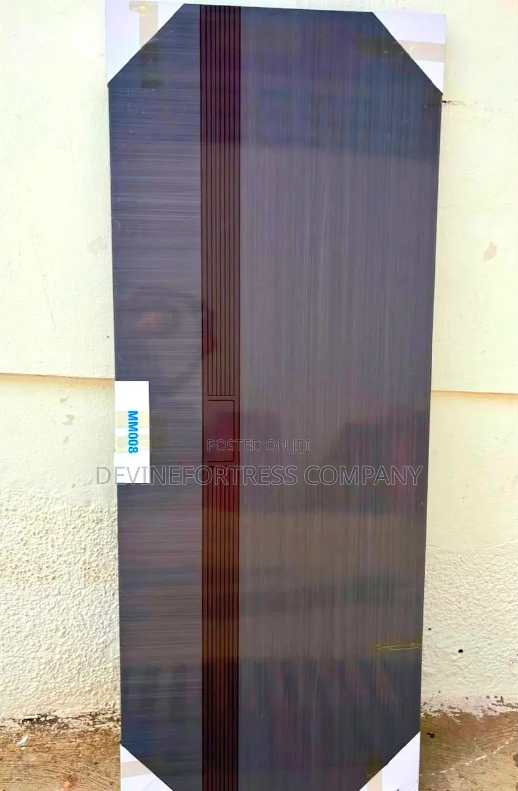 Wooden Coated Metal Door Single for Bedroom//Brown//Gray//Elegant