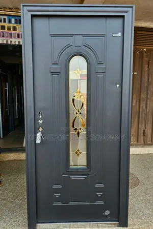 High Quality Gray Decorational Single Door With Fiber Glass