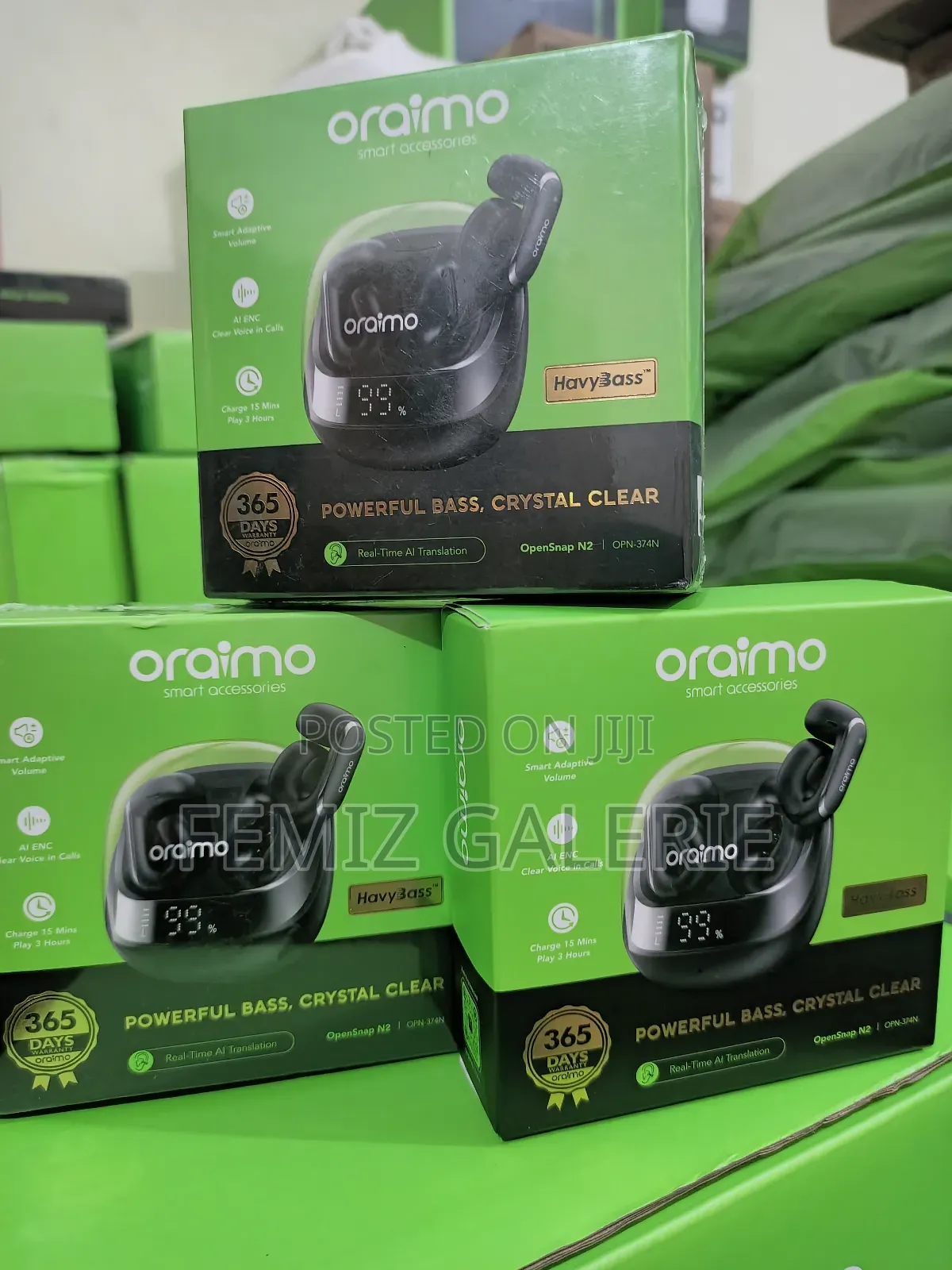 Oraimo Opensnap N2 Adaptive Volume Open-Ear True Wireless Earbuds