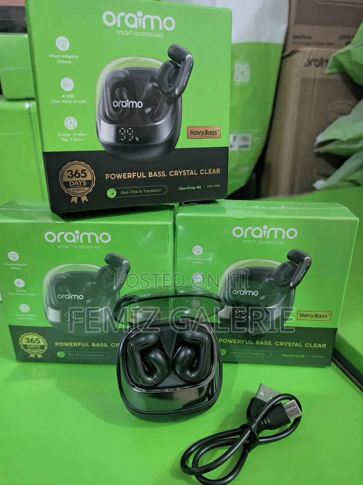 Oraimo Opensnap N2 Adaptive Volume Open-Ear True Wireless Earbuds