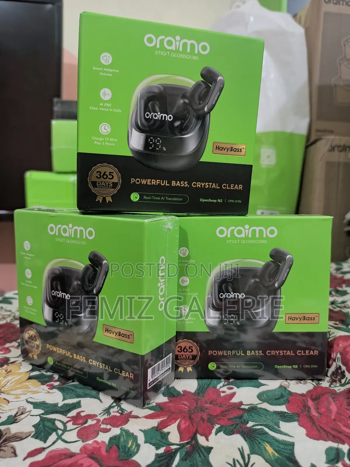 Oraimo Opensnap N2 Adaptive Volume Open-Ear True Wireless Earbuds