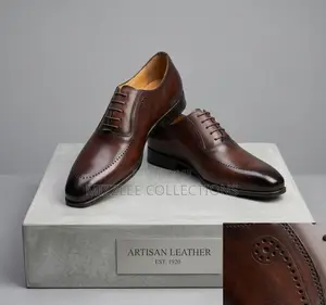 Quality Coffee Lace Italian Shoe in 40-45