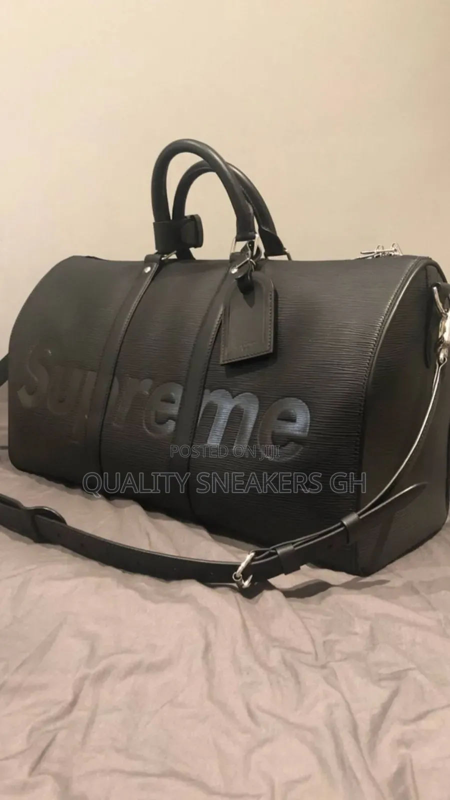 Ssupreme Leather Bag Black