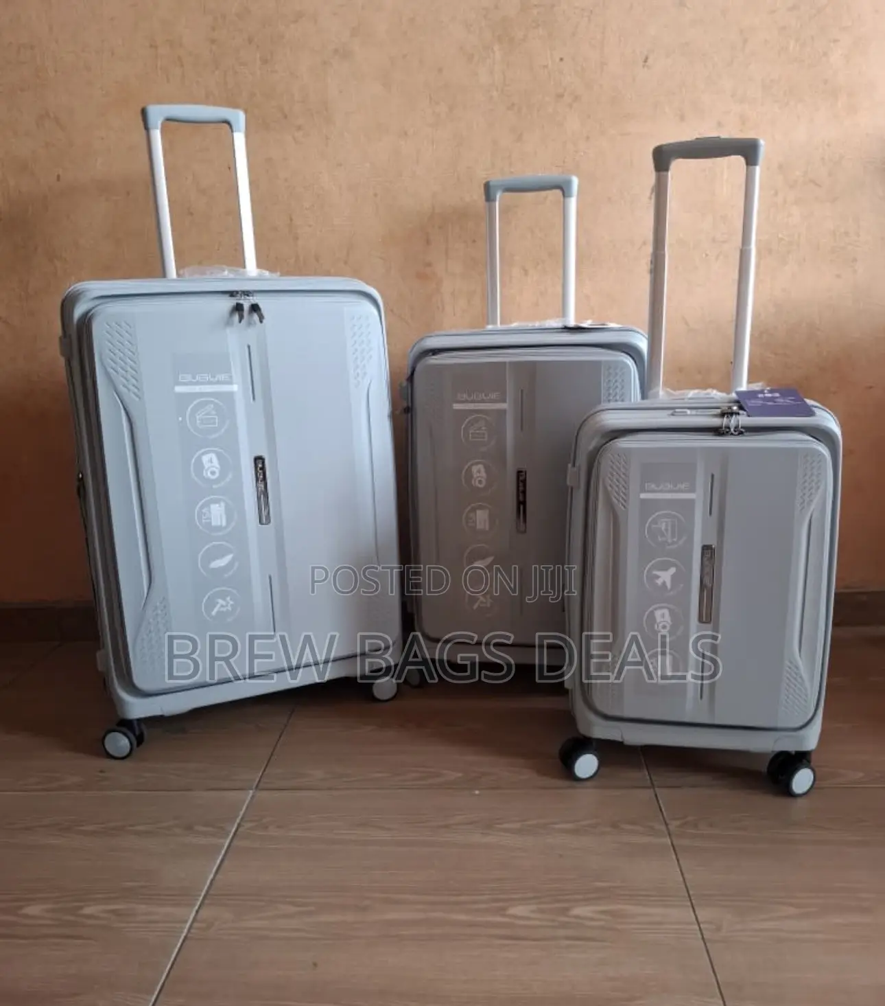 Original Bubule Travel Choice 3set Front Zip Unbreakable Bag.