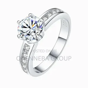 Silver Crown Zircon Adjustable Ring