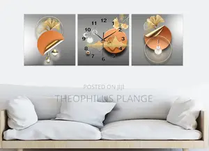 3 Pieces Modern Wall Clock
