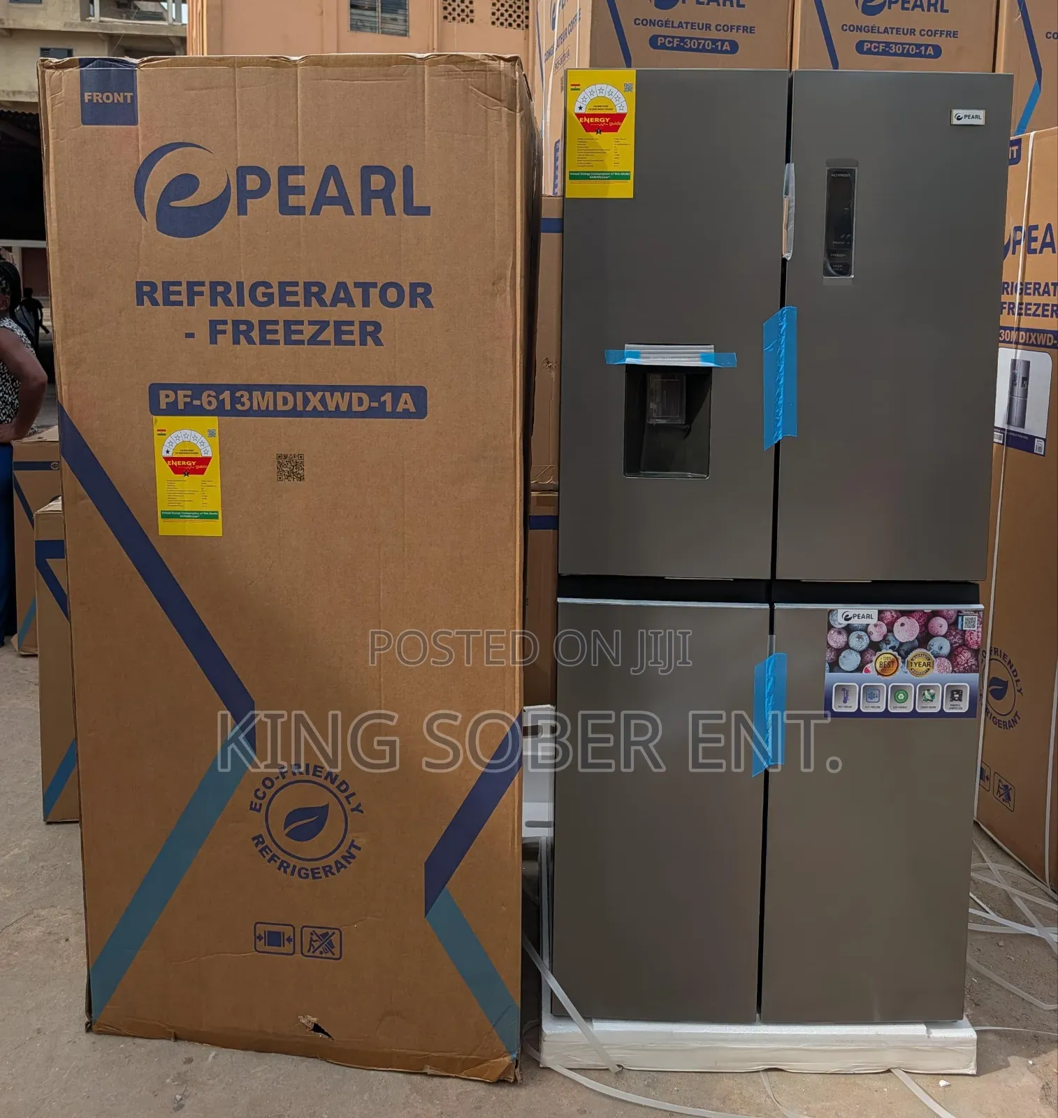 Pearl Pf-613mdixwd-1a French Door Fridge 
 436l 8000ghc