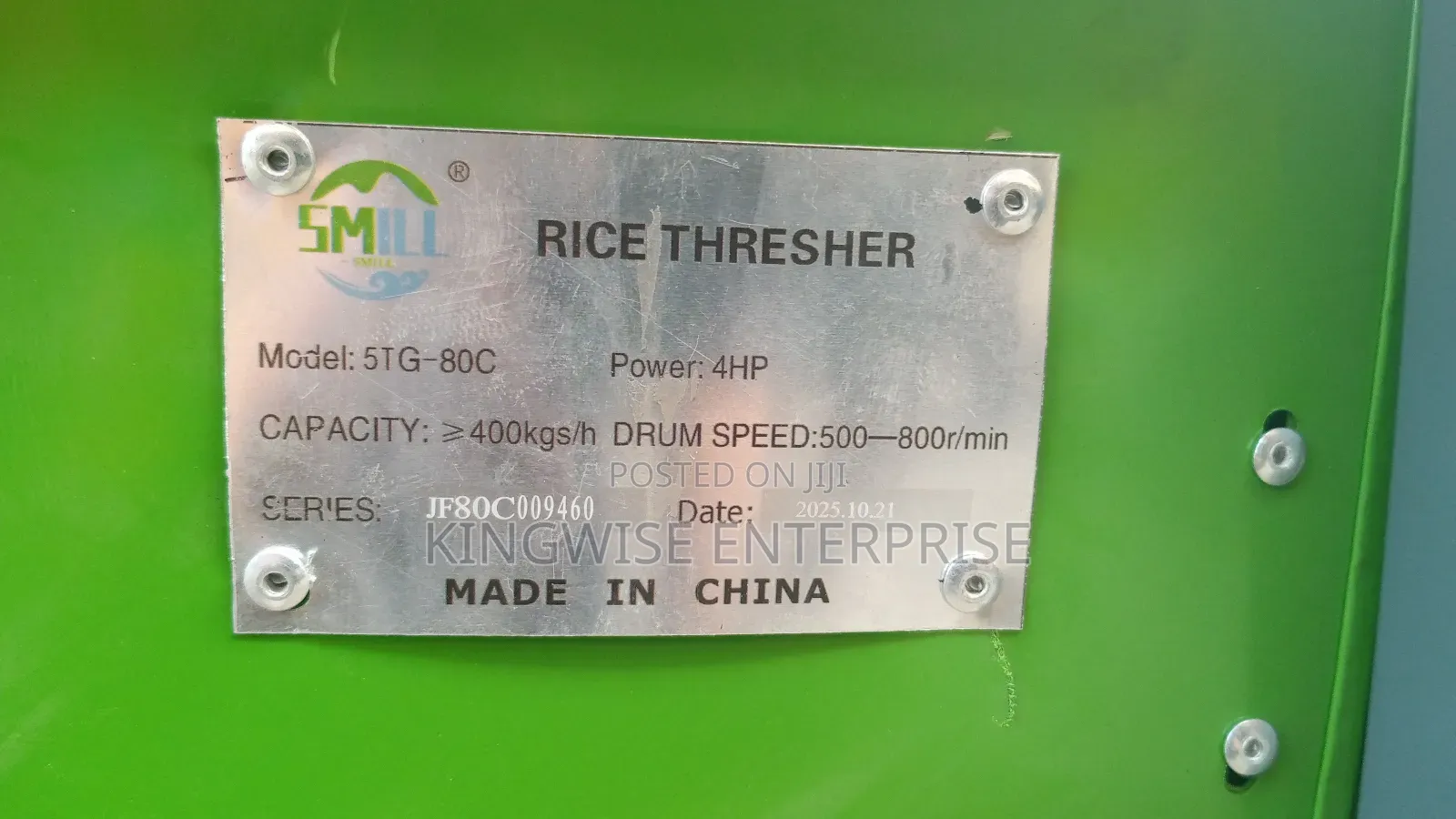 5tg-80c Rice Thresher