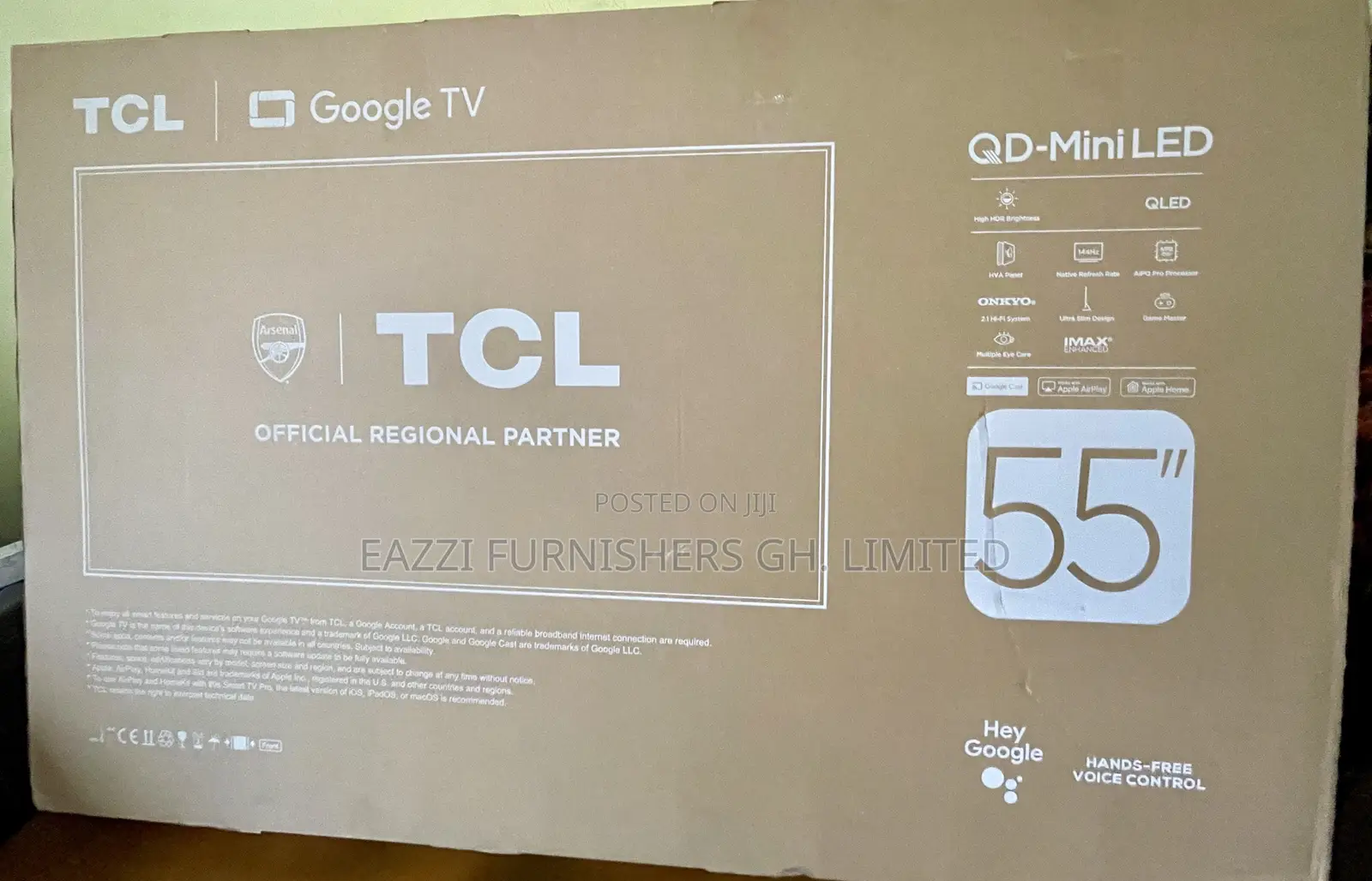 55” TCL 55c6k-Ukxb Smart at 144hz Google Tv Gaming HDR Pupe Black Uhd