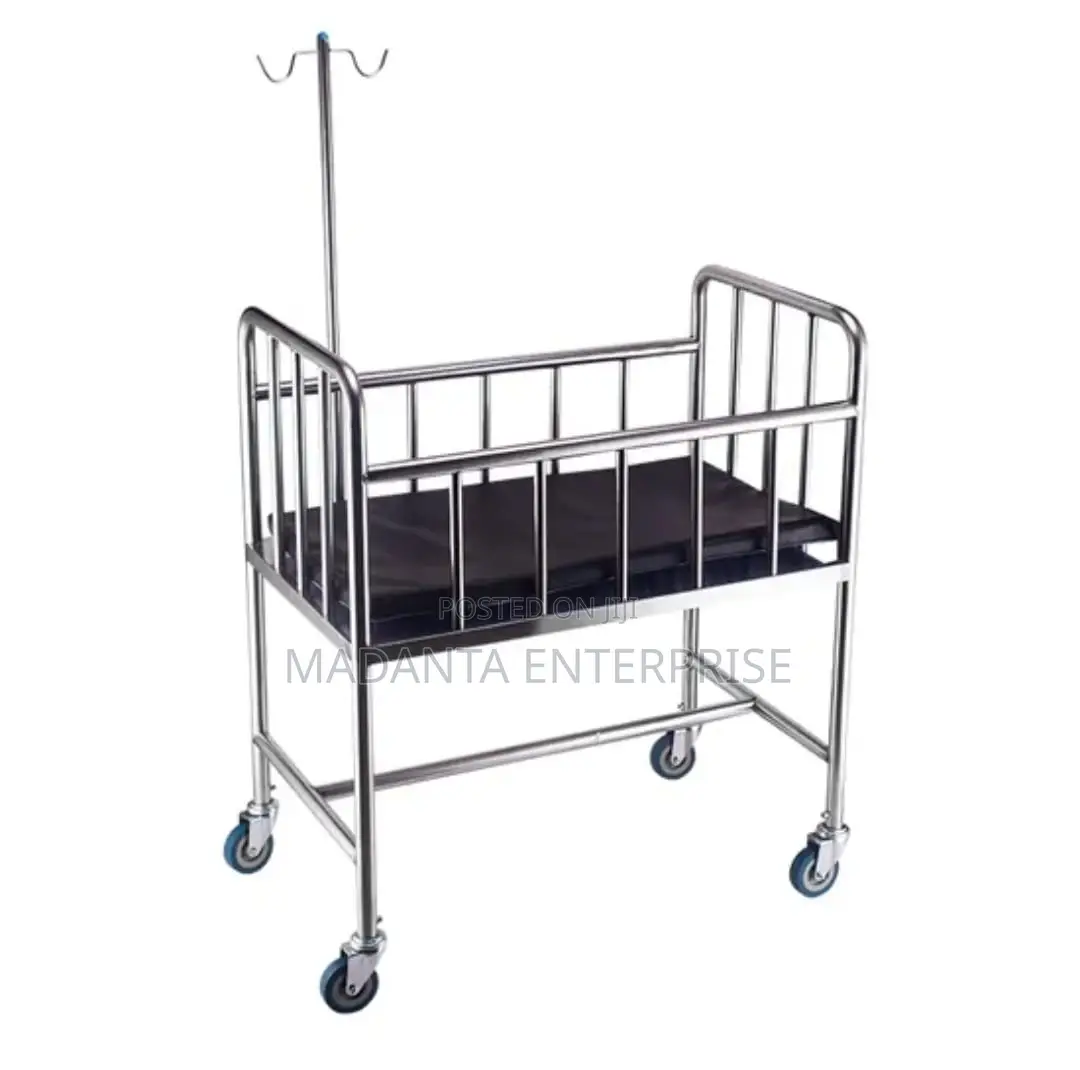 Stainless Steel Hospital Baby Cot