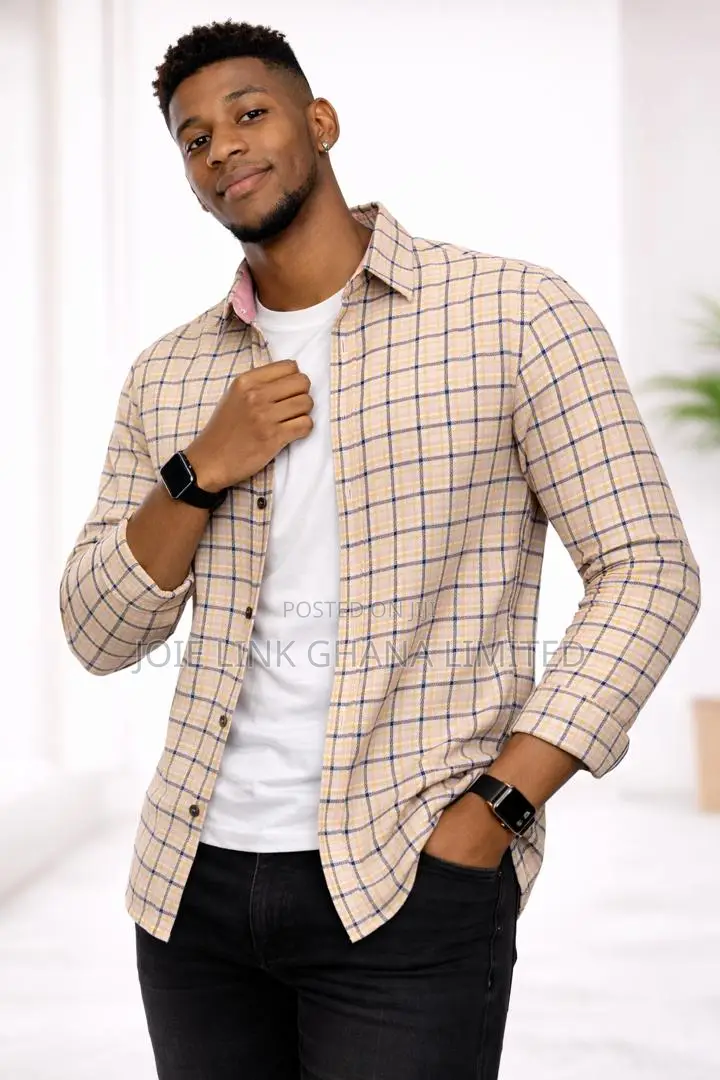 Unique Check Long Sleeve Shirts Restocked